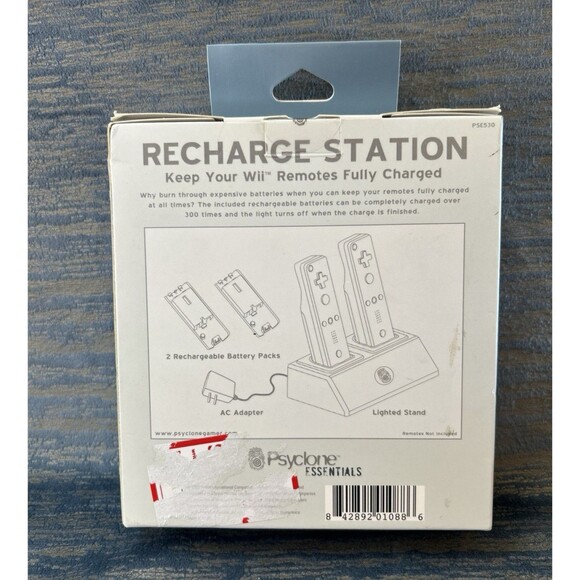 NEW Psyclone Essentials PSE530 Wii Controller Dual Charging Dock Station White - Picture 2 of 4